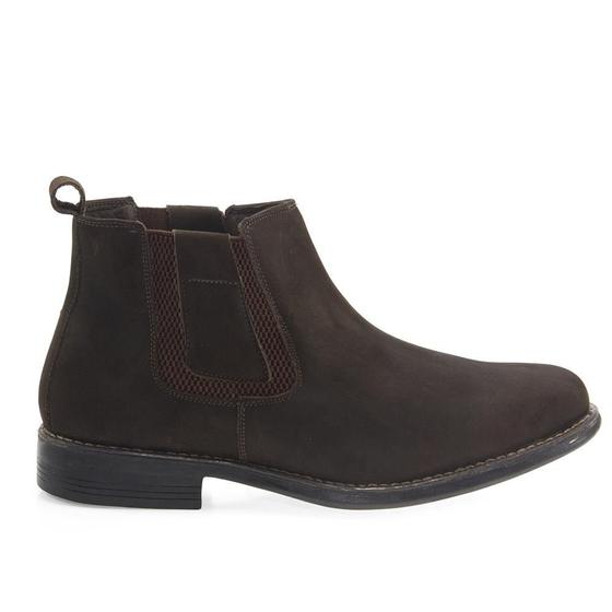 Imagem de Bota Botina Chelsea Masculina Couro Elástico Casual Moderna