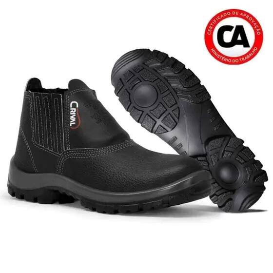 Bota botina de seguranca elastica Bi densidade Flexivel sem bico Crival ...