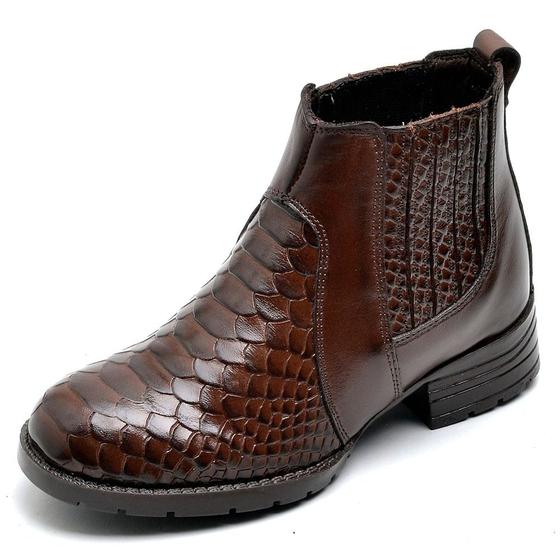 Imagem de Bota Botina Infantil em Verniz Amanda Block Detalhada com Elastico e Sola Leve