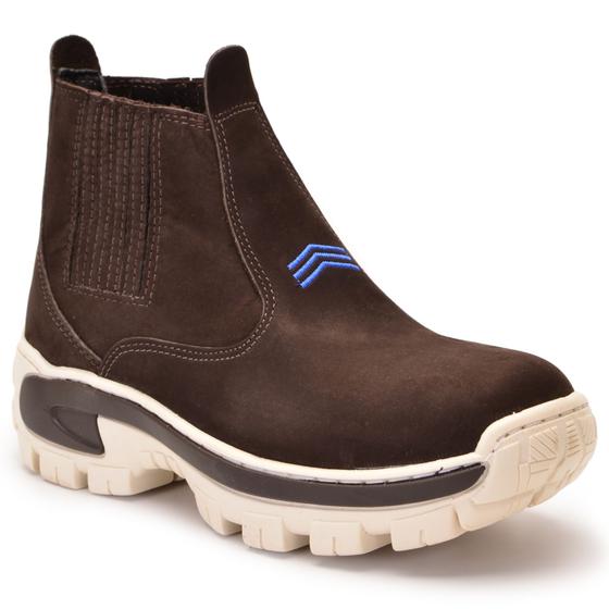 Imagem de Bota Botina Masculina Couro Legítimo Palmilha Gel