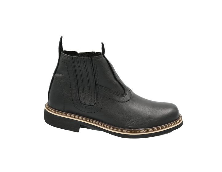 Imagem de Bota Botina Masculina em Couro Preto Blum