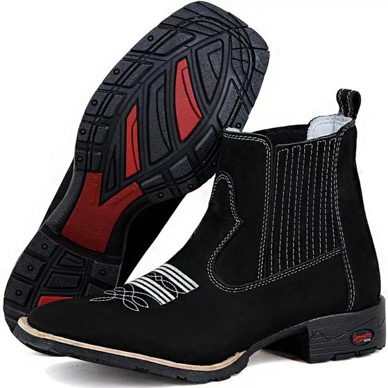 Imagem de Bota Botina Masculina Texana Bico Quadrado