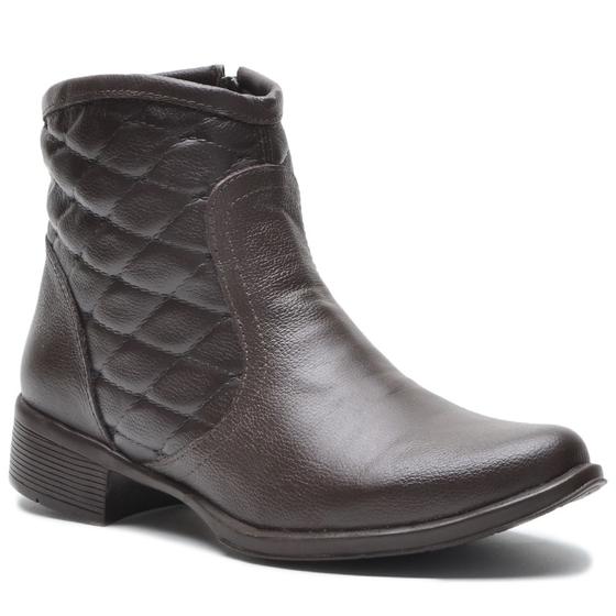 Imagem de Bota Botina Metalacê Feminina Cano Curto Couro