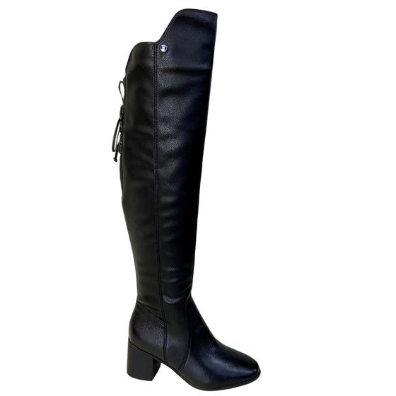 Imagem de Bota bottero feminina over the knee de couro com amarracao 347805