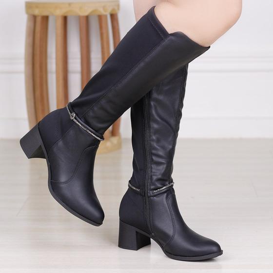 Bota cano alto dakota preto feminino g9622 Menor preço em Bota cano alto dakota preto feminino g9622