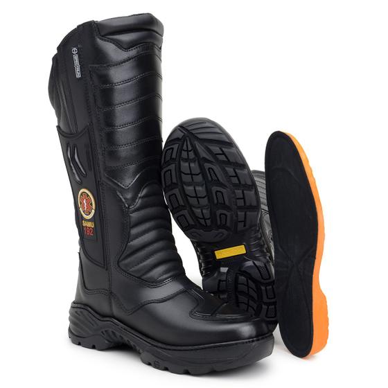 Bota Cano Alto Samu Bombeiro Civil Rocam Aph em couro Spectrun