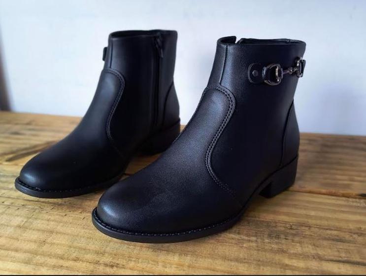 Imagem de Bota cano baixo feminino modare suprema preto