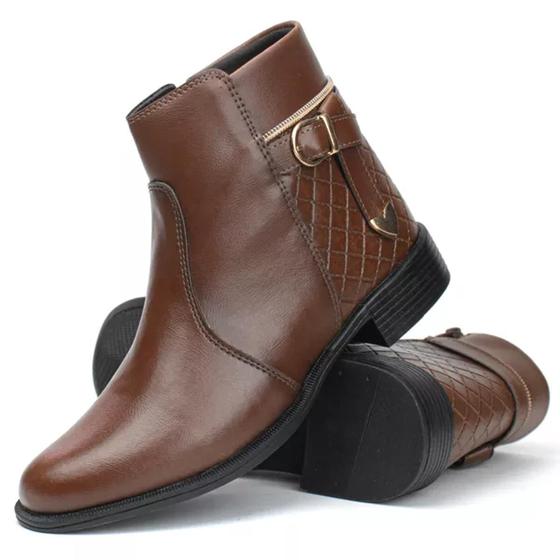 Imagem de Bota Cano Curto Feminino Com Zipper