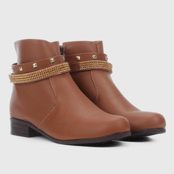 Imagem de Bota Cano Curto Look Fashion Multi Tiras Feminina