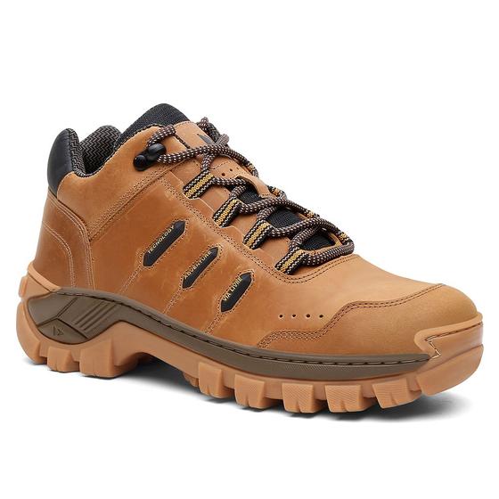 Imagem de Bota Cano Curto Masculina em Couro Legítimo Coturno Curto Adventure Trekking e Trilhas Malibu