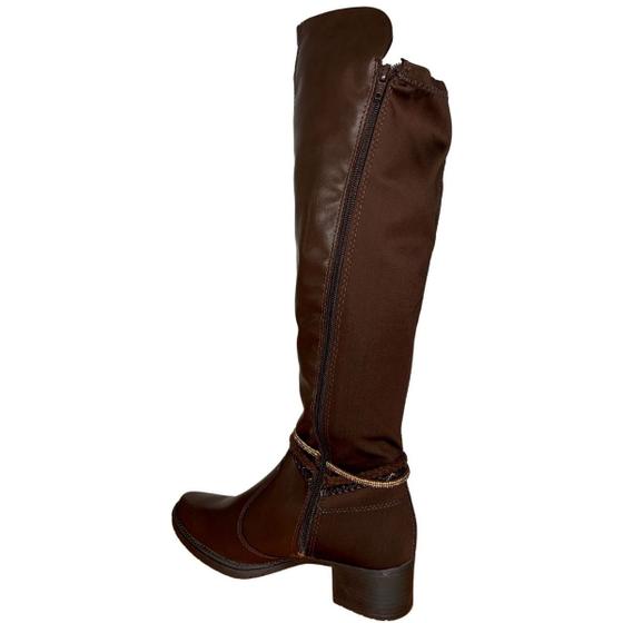 Imagem de Bota Cano Longo Mississipi Feminina Q6771 - Marrom