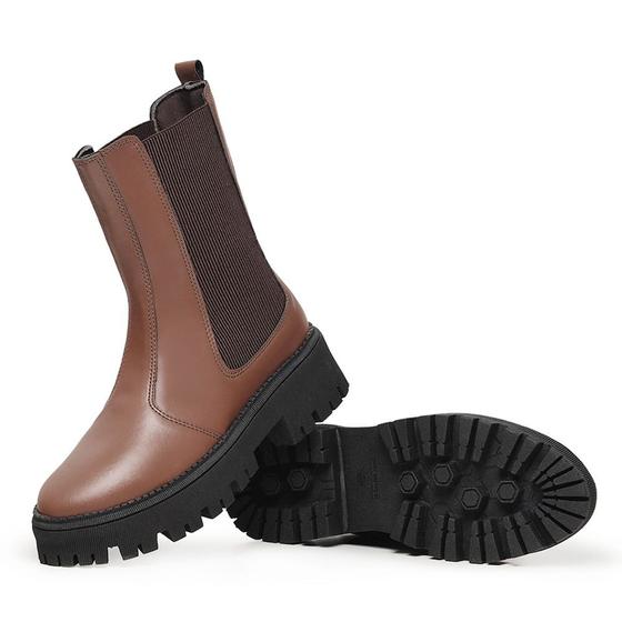 Imagem de Bota Cano Medio Casual Hfast Shoes com Elastico e Sola Borracha Tratorada