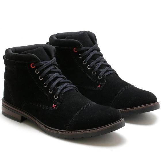 Imagem de Bota Casual Masculina Cano Curto Cadarço Moderna Conforto