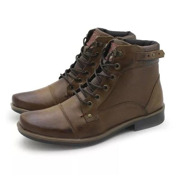 Imagem de Bota Casual Masculino Couro DIfranca - 04704-2596 - Whisky