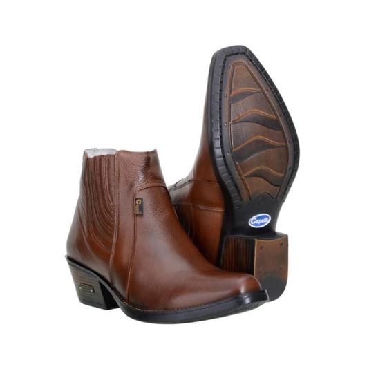 Imagem de Bota Chelsea Capelli Masculina Couro Bico Fino Dia a Dia