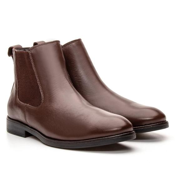 Bota Chelsea Feminina Couro Botina Casual Conforto IGO Bota