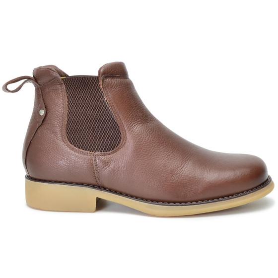 Imagem de Bota Chelsea Masculina Botina Couro Elástico Cano Curto