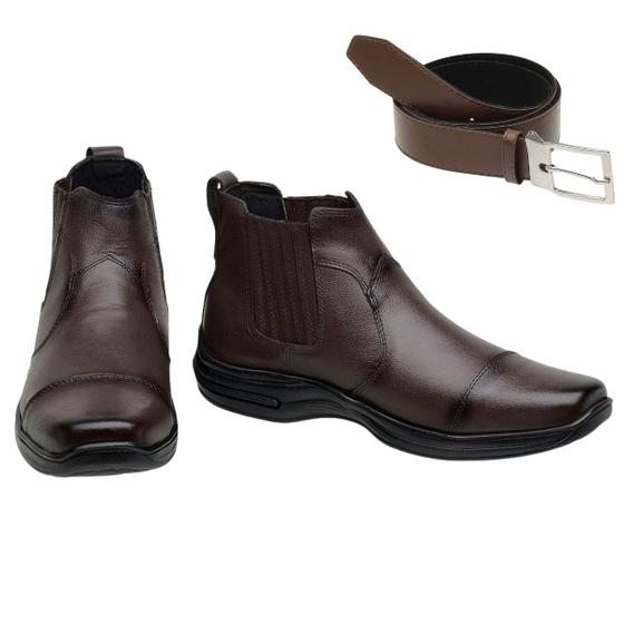 Imagem de Bota Chelsea Masculina Conforto Resistente Com Cinto