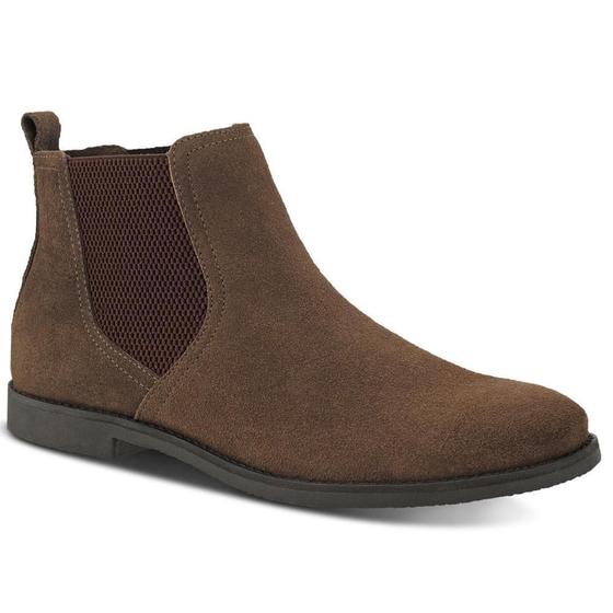 Imagem de Bota Chelsea Masculina Couro Confortável Casual Camurça 