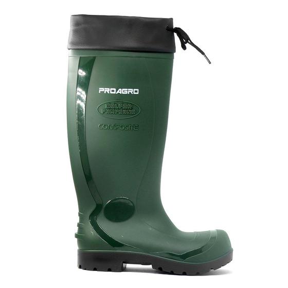 Imagem de Bota com amarra verde e preta ProAgro Com Forro e Palmilha