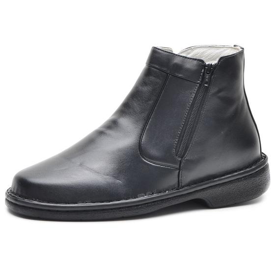 Imagem de Bota Comfort Masculino em Couro Palmilha Gel Cla-Cle Preto