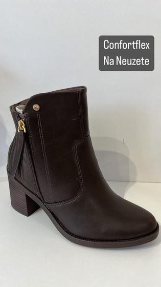 Imagem de Bota Comfortflex Feminina Cano Baixo Com Salto