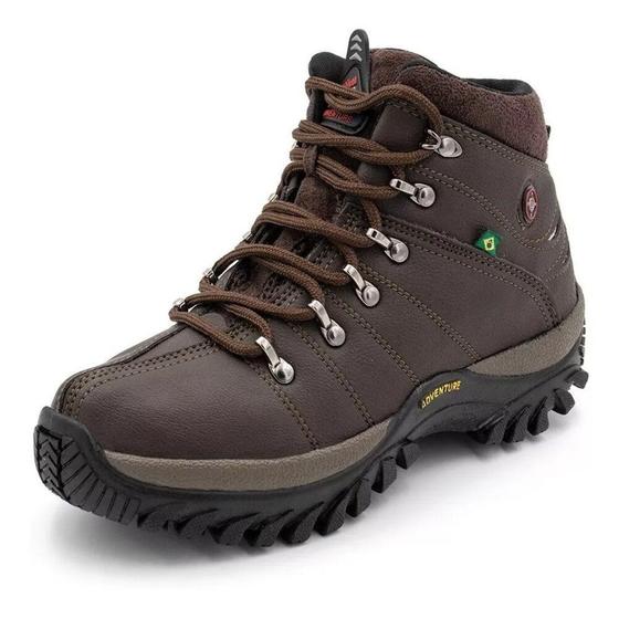 Bota Coturno Adventure Trilha Masculino Mr Try Shoes Marrom Escuro Menor preço em Bota Coturno Adventure Trilha Masculino Mr Try Shoes Marrom Escuro