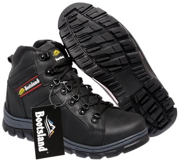 Imagem de Bota Coturno Bootsland Carbon Masculina Couro Tam. Especial!