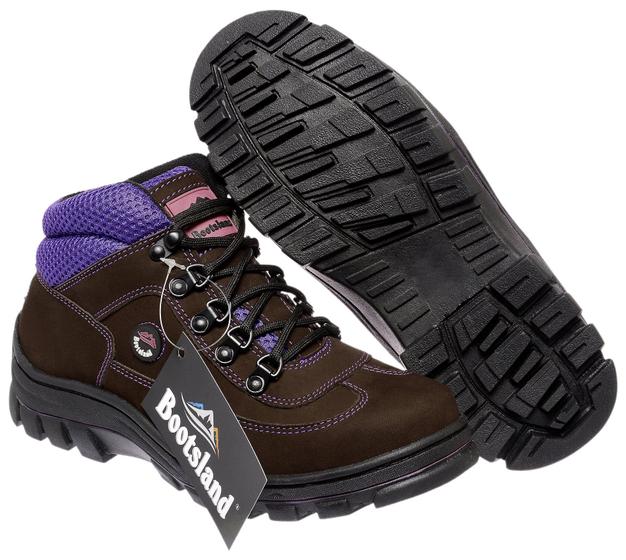 Imagem de Bota Coturno Botinha Adventure Bootsland Feminino Em Couro 