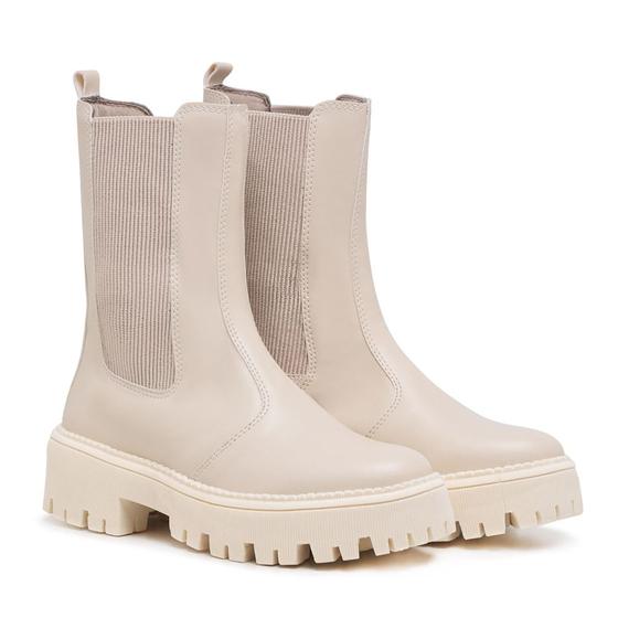 Imagem de Bota Coturno Cano Alto Ec Shoes com Elastico Lateral e Sola Costurada Tratorada