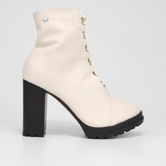 Coturno Tratorado Bota Coturno Via Marte Branca Bota Coturno Cano