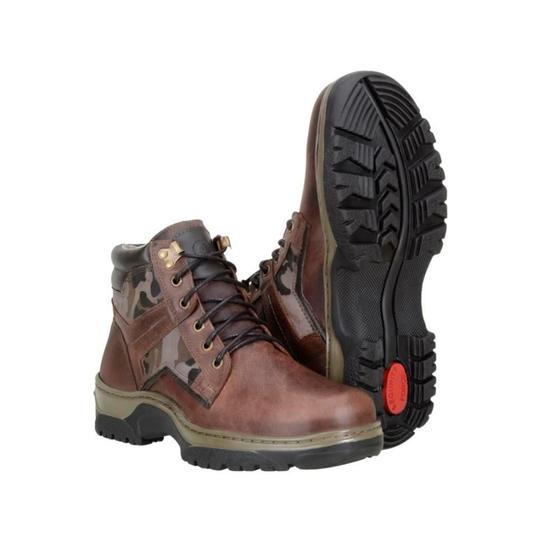 Imagem de Bota Coturno Capelli Masculina Couro Estampada Conforto