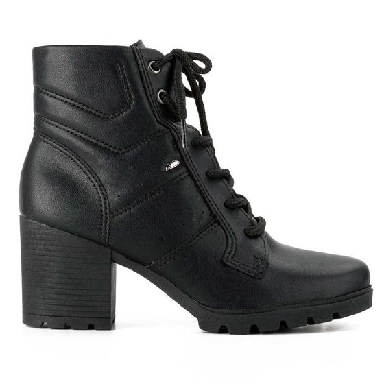 Imagem de Bota Coturno Dakota De Napa Com Salto Bloco Bege Preto G5673