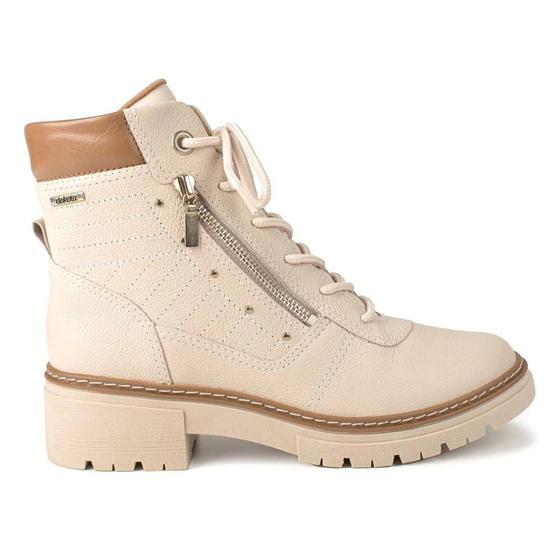 Bota Coturno Dakota em Couro Bege - Feminina Menor preço em Bota Coturno Dakota em Couro Bege - Feminina