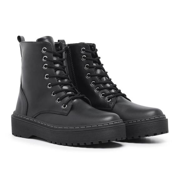 Bota coturno feminina blogueira sola alta Menor preço em Bota coturno feminina blogueira sola alta