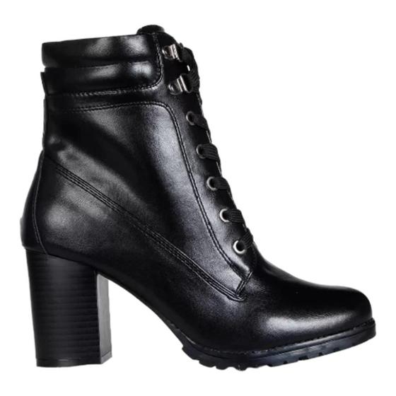 Imagem de Bota Coturno Feminina Salto alto Mooncity - Preto