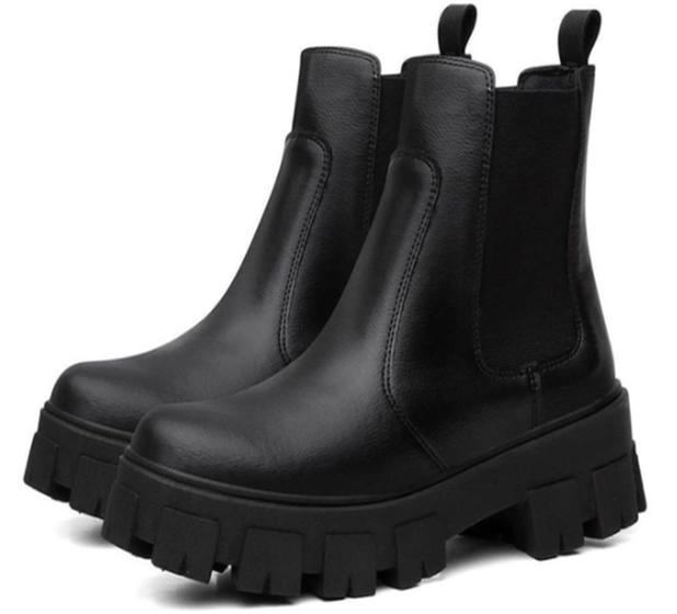 Bota Coturno Feminina Tratorada Chelsea Menor preço em Bota Coturno Feminina Tratorada Chelsea