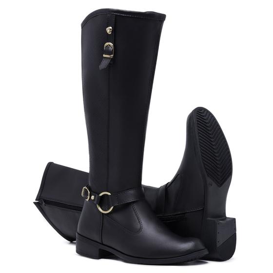 Imagem de Bota Coturno Feminino Montaria Cano Longo Rodeio Moda Fashion Confortável NL219