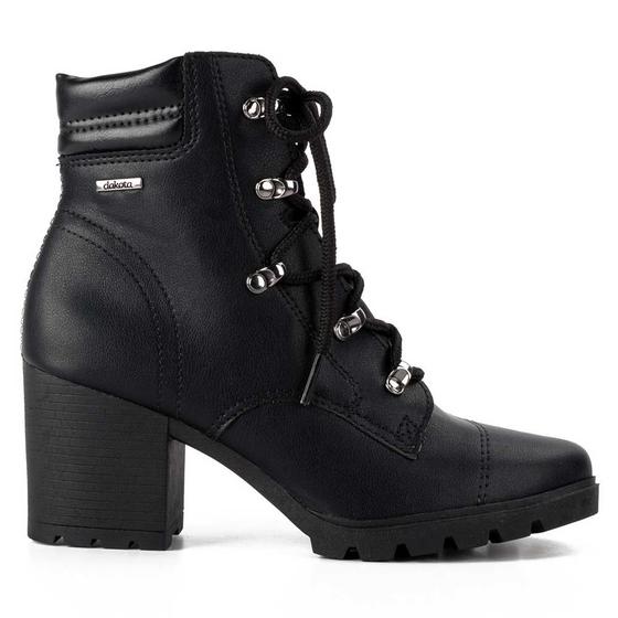 Imagem de Bota Coturno Feminino Salto Bloco Preto Dakota G5671-0001