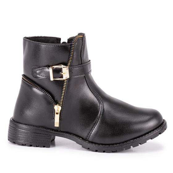 Imagem de Bota Coturno Feminino Tendencia Black Tratorada E Reforçada