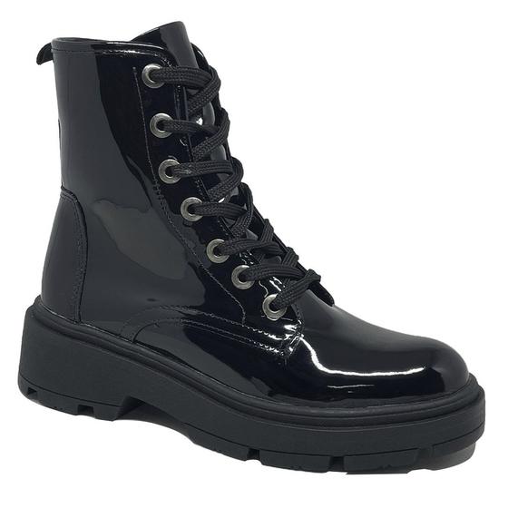 Imagem de Bota Coturno Feminino Tratorada Verniz Sua Cia - 8270