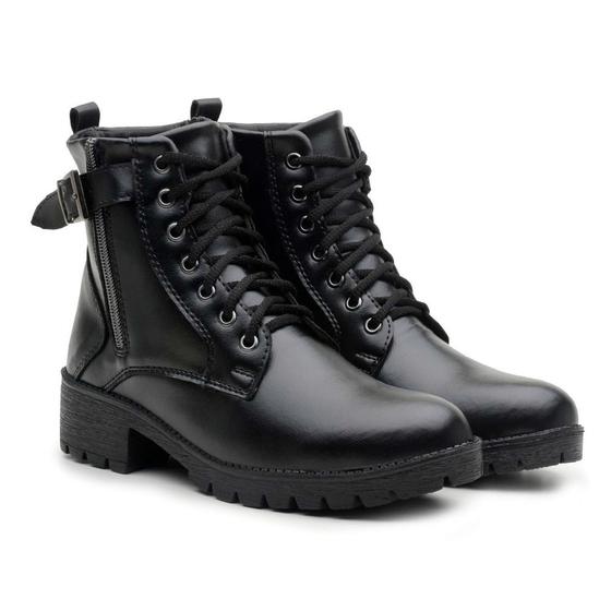 Imagem de Bota Coturno Feminino Tratorado DB705 Cano Curto