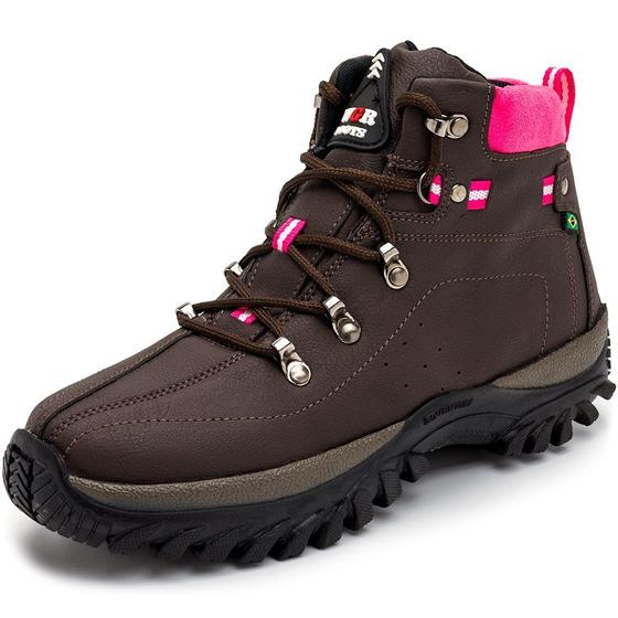 Imagem de Bota Coturno HFAST Shoes Tratorado com Detalhes e Cadarço com Passadores Metal