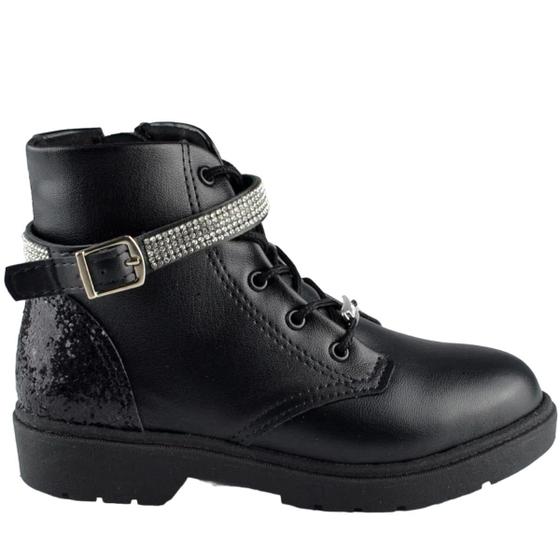 Imagem de Bota Coturno Infantil Menina Casual com Detalhe em Strass Molekinha 2164.132