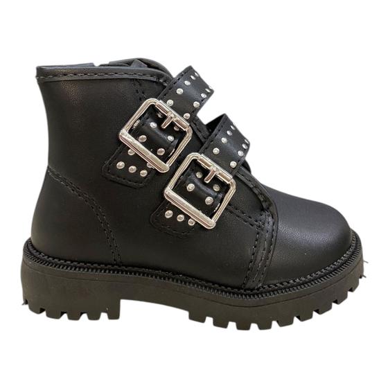 Botas Infantis Para Meninas Com Botões - Camurça E Conforto