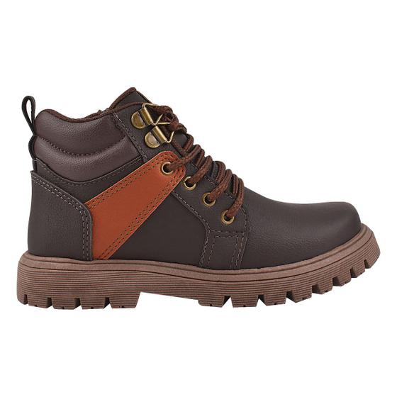 Bota Infantil Com Ziper Na Frente Bota Coturno Infantil Menino