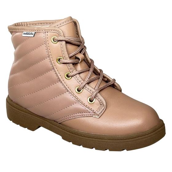 Bota Coturno Infantil Molekinha Matelasse Coturno Infantil