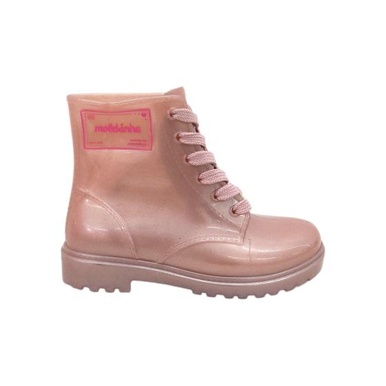 Bota Molekinha Infantil Bota Glitter Rosa Bota Coturno Infantil