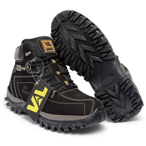 Imagem de Bota Coturno Masculina Adventure em Couro Via Livre Preto