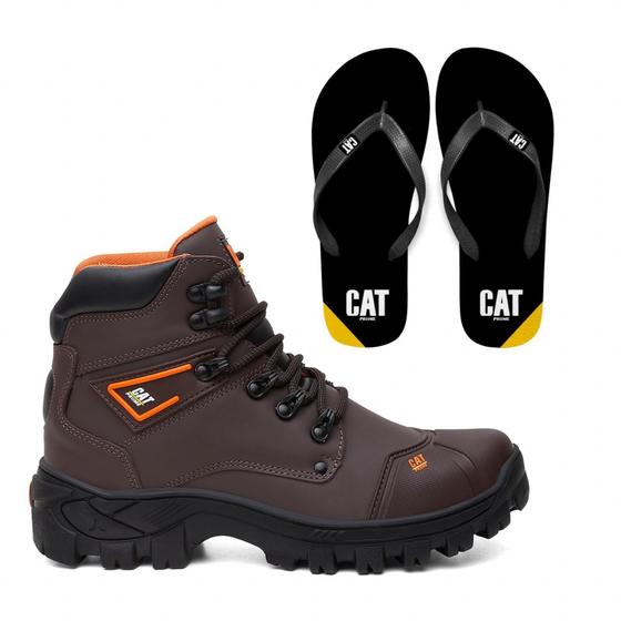 Imagem de Bota Coturno Masculina Cano Médio com c.a 47751 + Chinelo